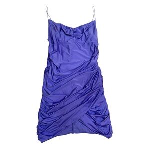 Fashion Nova Rouched Purple Mini Dress